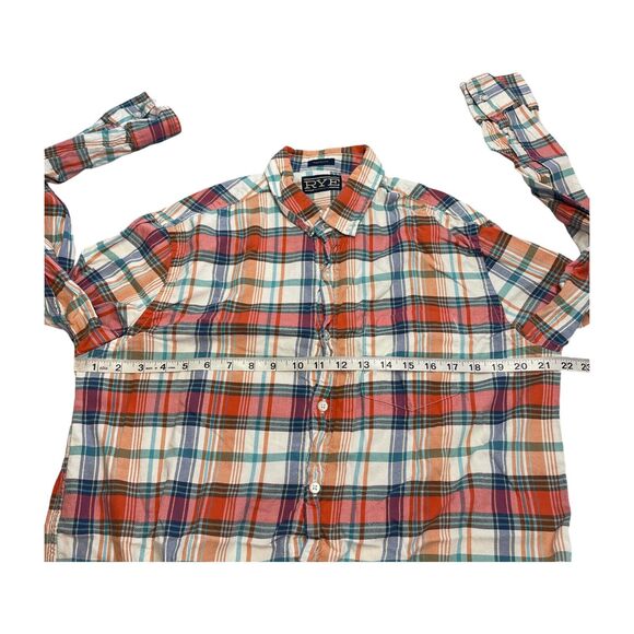 RYE by Hawker Rye Shirt Men's Large Multicolor Plaid Cotton Regular Button-Down - Picture 6 of 8